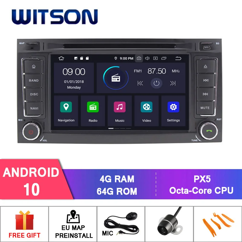 WITSON Android 10.0 IPS HD Screen For VW TOUAREG 2004-2011Car Multimedia System 4GB RAM+64GB FLASH