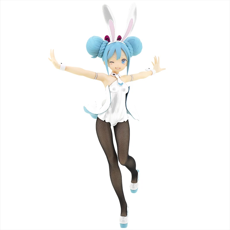 Original Furyu Japaense Anime Figure Miku BiCute White Bunnies Ver. Action Large Figure Colletible Model Toys For Boys