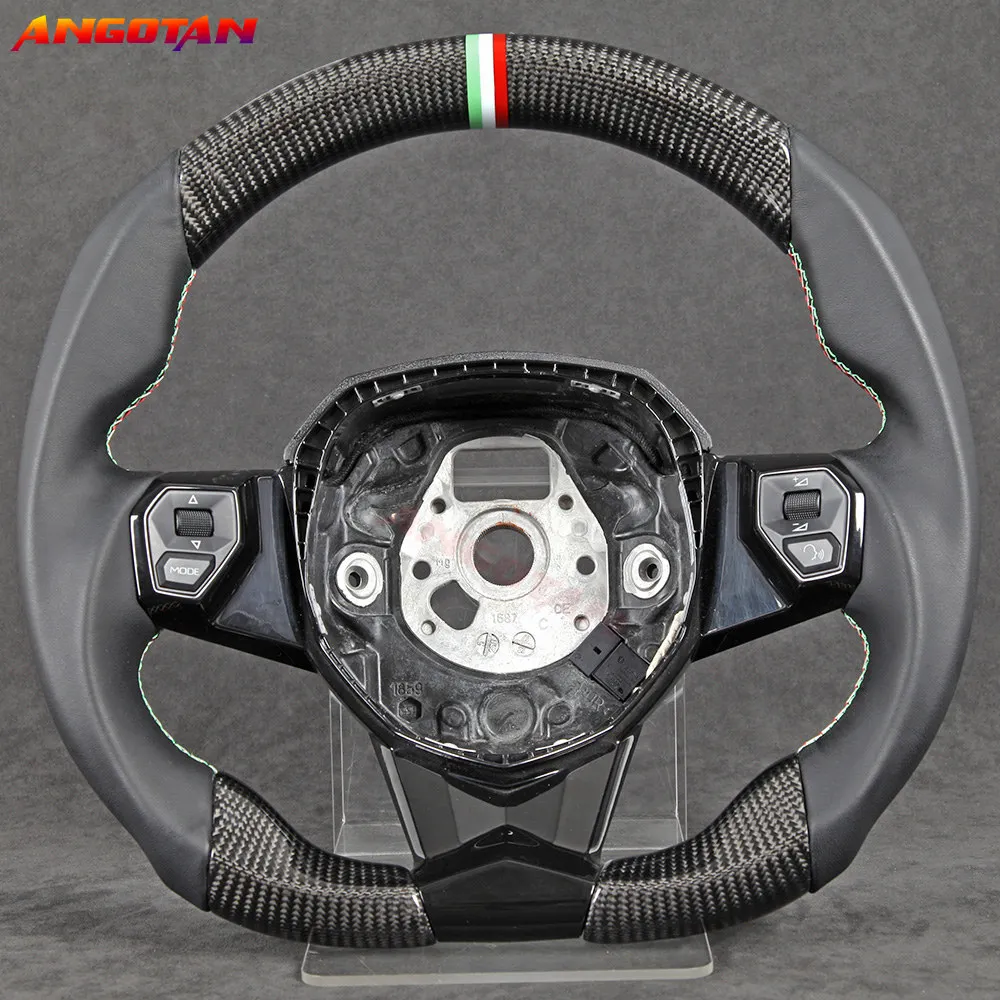 Customzied Steering Wheel Fit For Lamborghini Aventador Carbon Fiber Smooth Leather Racing wheel