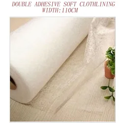 1-40m/lot1.1m double sides adhesive white Irononsoft non-woven paper interlining fabric patchwork sewing diy accessories 1340