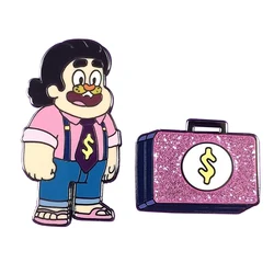 Steven Universe tiger millionaire and briefcase combo pins crystal gems Garnet shiny fun accessory