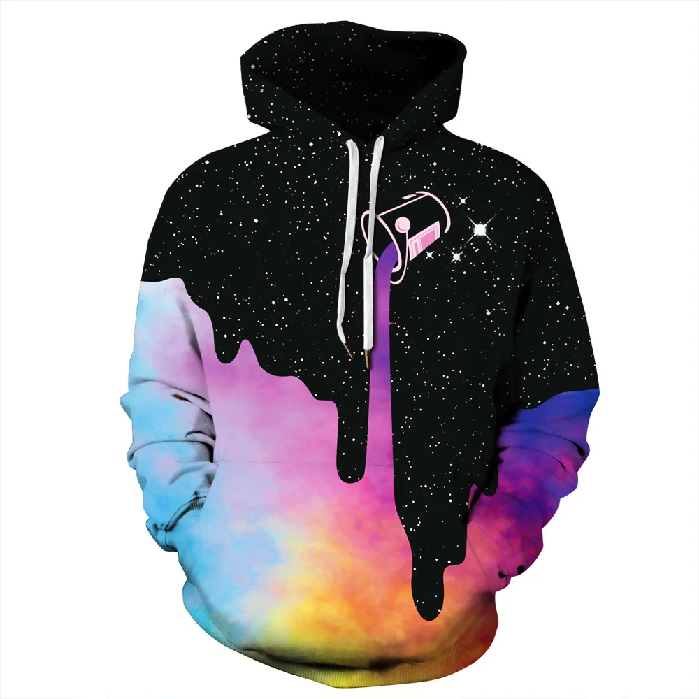 3D Hoodies Men Splatter Colorful Paint Stains 3D Print 2020 New Sweatshirt Streetwear Pullovers Tops Plus Size