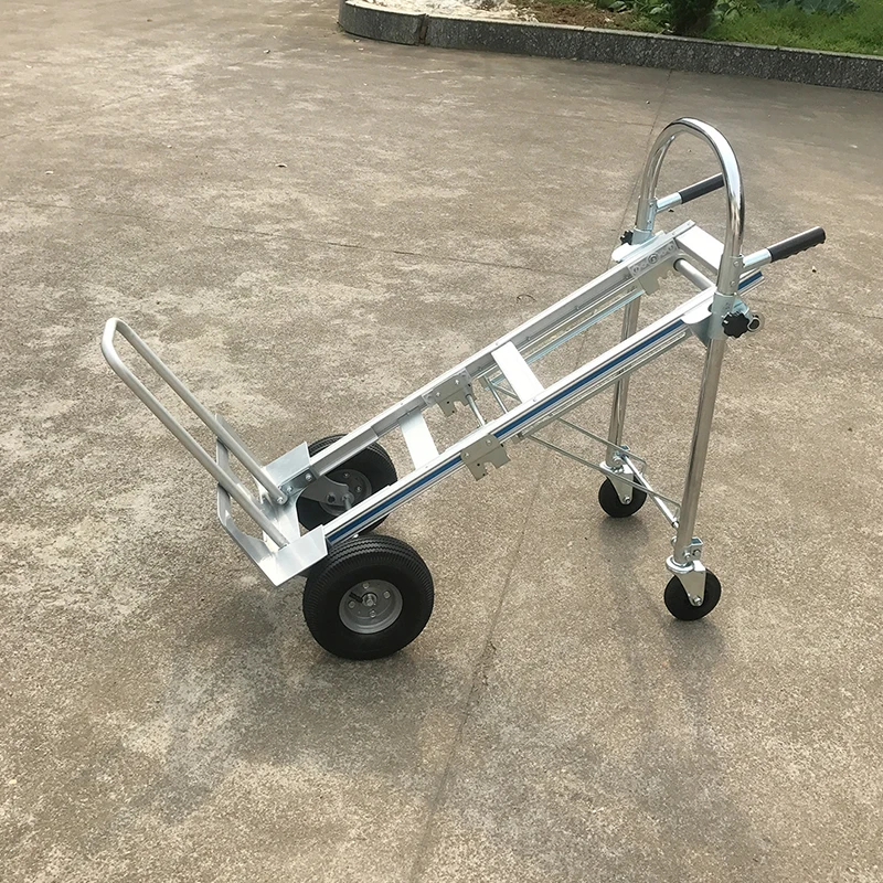 Przenośny wózek logistyczny ze stopu aluminium wózek na zakupy płaski wózek na zakupy przyczepa składany wózek może wytrzymać 250kg lub 350kg