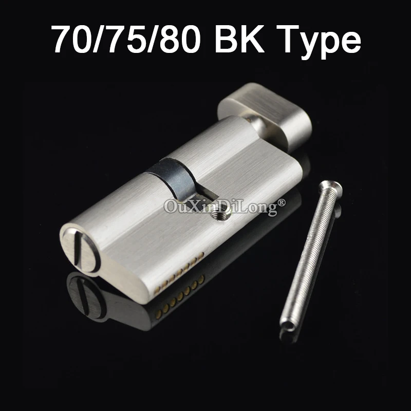 

Brand New 1PCS European Pure Brass Shower Toilet Door Lock Cylinder Core 70/75/80mm BK Lock Repair Parts No Key