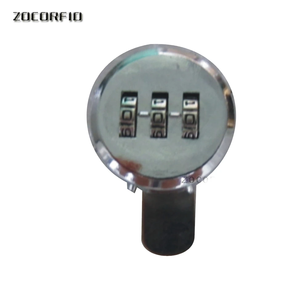 Mechanical Code 3-Digit Password Cabinet Lock Chrome