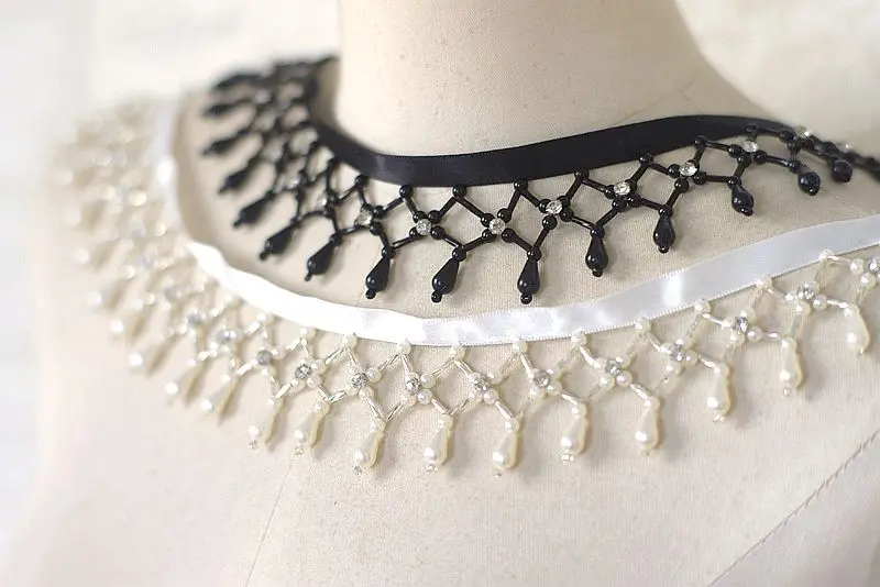 3 Yard/Lot Strass-Anhänger Perlenbesetzte Spitzenborte Quaste DIY Bühnenbekleidung Heimvorhang Hochzeitskleid Dekorative Accessoires – Detail 7