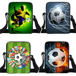 Cool Footbally / Soccerly Print Messenger Bag Girls Boys Handbag Children Shoulder Bags for Travel Kids Satchel Bookbag