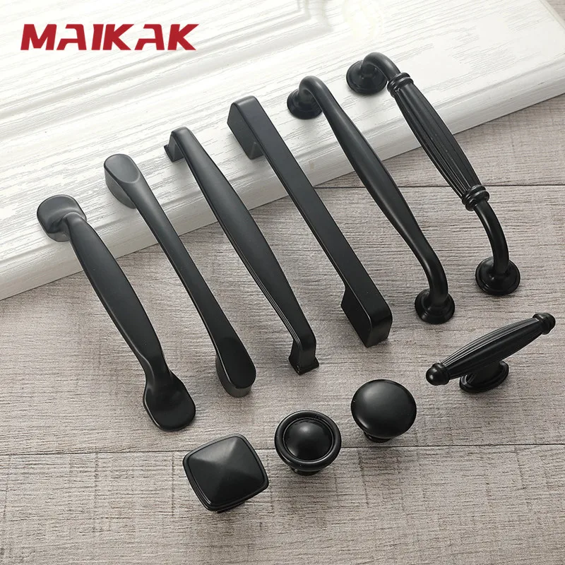 MAIKAK Black Handles for Furniture Cabinet Knobs and Handles Kitchen Handles Drawer Knobs Cabinet Pulls Cupboard Handles Knobs