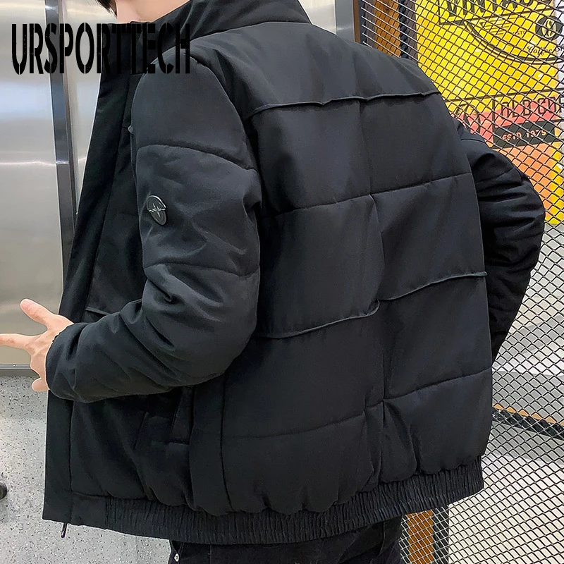 Novo casaco de inverno dos homens parka grosso quente grandes bolsos casacos de inverno homens winderbreaker outwear jaquetas casaco homem roupas moda