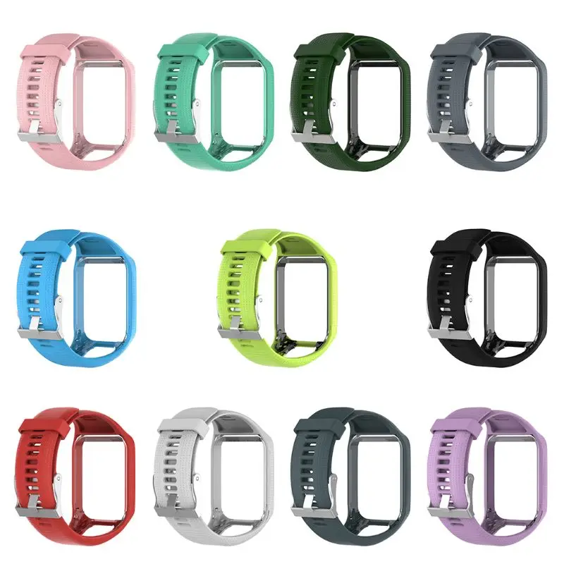 Silicone Replacement Wrist Band Strap For TomTom Runner 2 3 Spark 3 GPS Watch