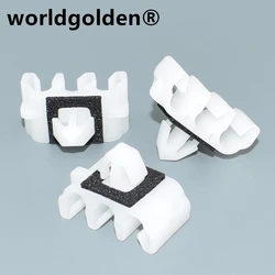 worldgolden 100pcs plastic fasteners POM White Routing Clip for Toyota Alphard