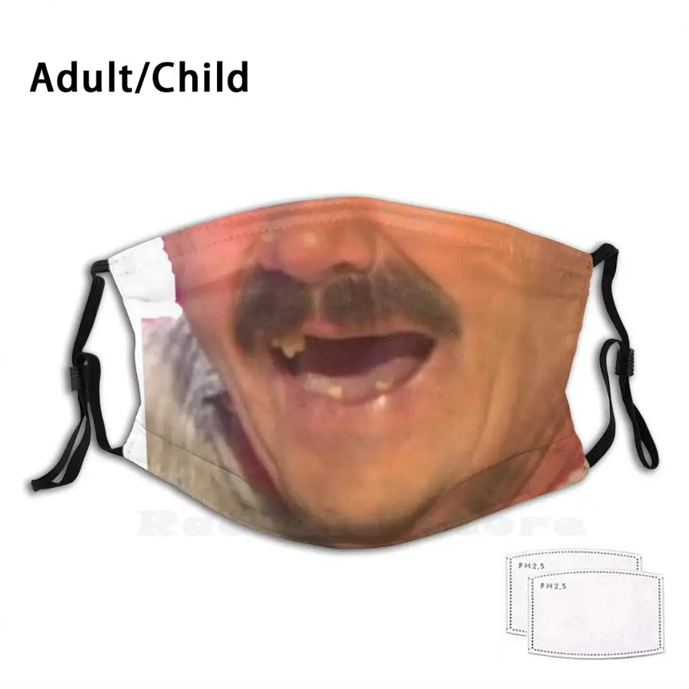 Spanish Laughing Guy Risitas Print Washable Filter Anti Dust Mouth Mask Risitas Reddit 4Chan Internet Troll Laugh Interview El