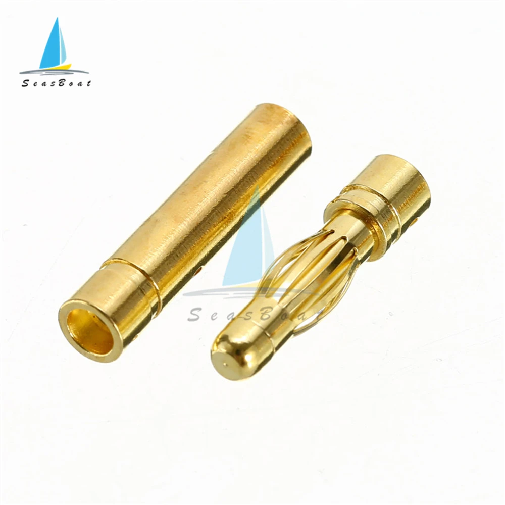 10pcs 3.5mm Gold Bullet Banana Connector Plug Male/Female For ESC Battery Motor