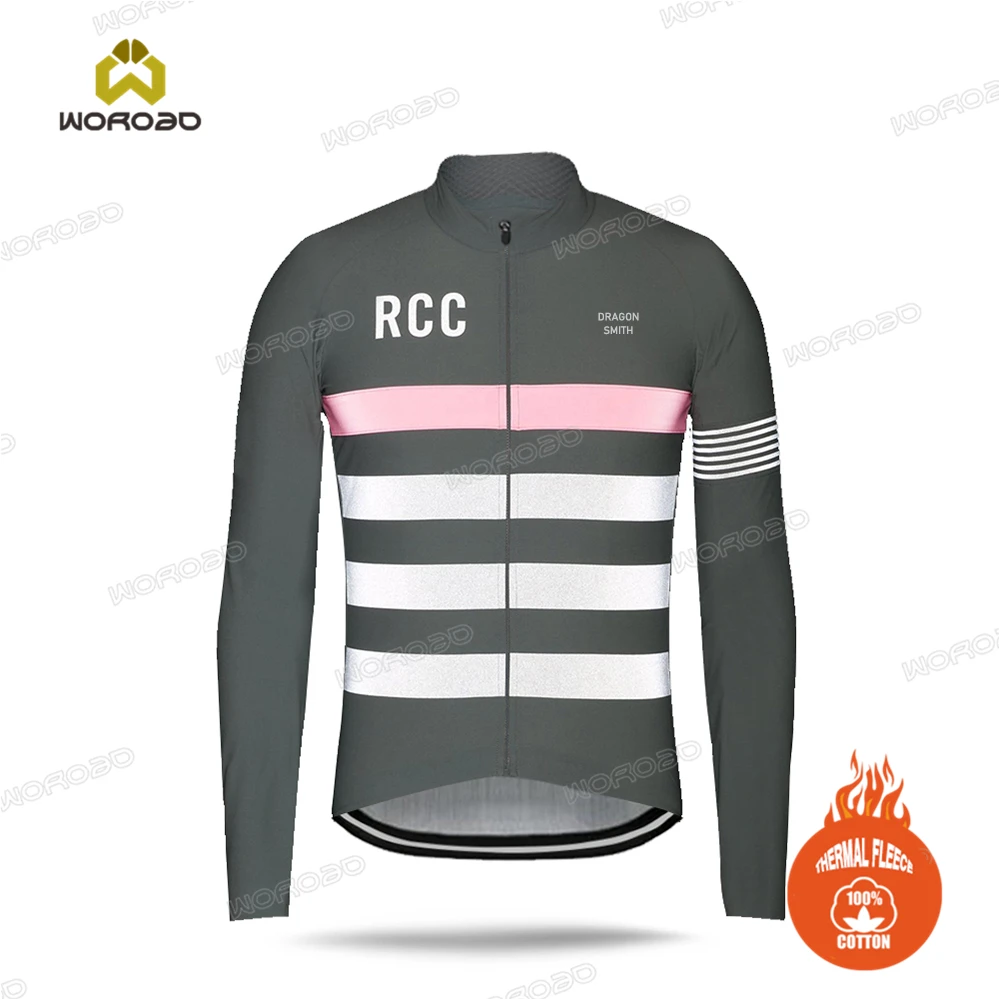 Team Winter Men Cycling Jersey Long Sleeve Thermal Fleece Clothing Sportswear MTB Clothing Cycling Clothing Ropa De Ciclismo