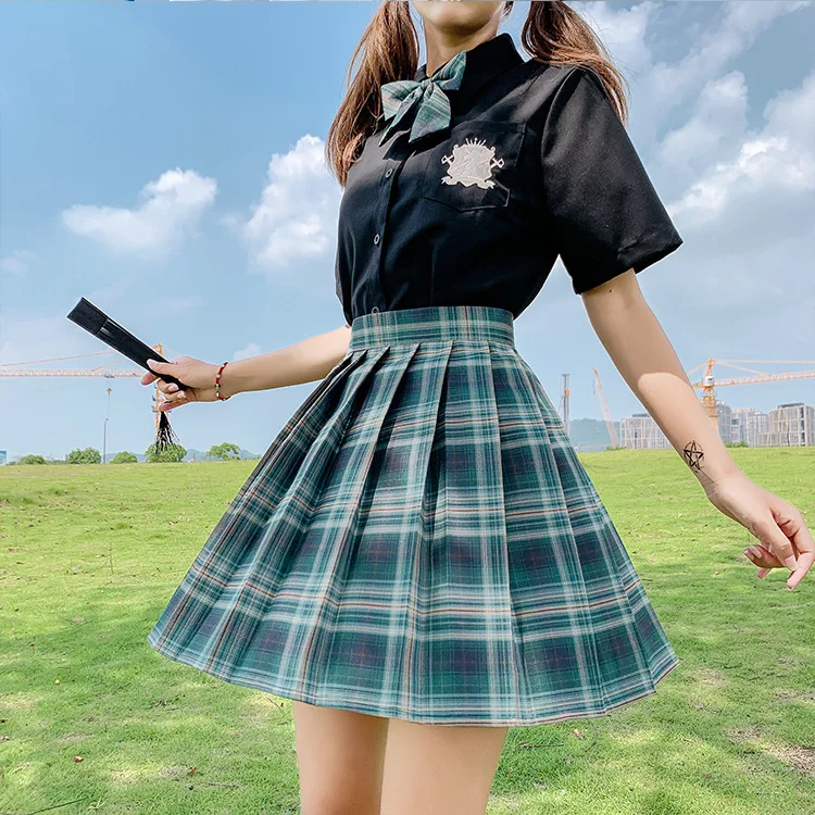 

Plaid Pleated Skirt Skirt Women 'S Japanese Style High Waist Original Preppy Style Middle School Uniform Suit Skirt JK Uniform