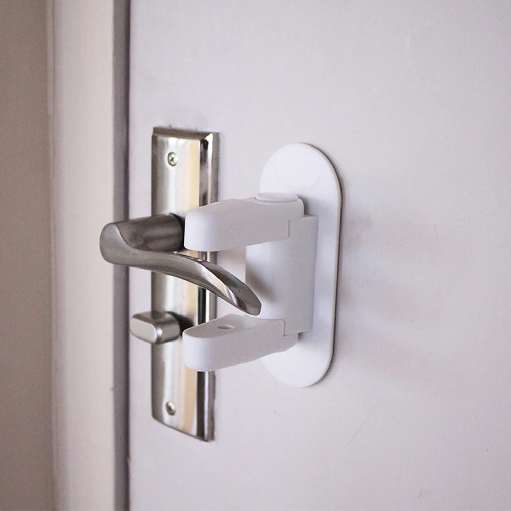 Blocco di sicurezza per bambini blocco della leva della porta porte a prova di bambino maniglia di sicurezza adesiva maniglia di sicurezza adesiva compatibile Standard