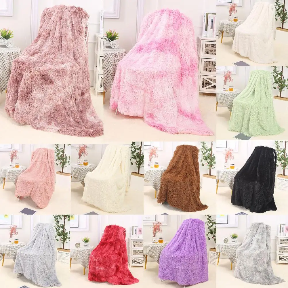 Throw Blankets Fuzzy Extra Comfortable Nordic Long Hair Breathable Throw Blankets for Couch плед для кровати покрывало