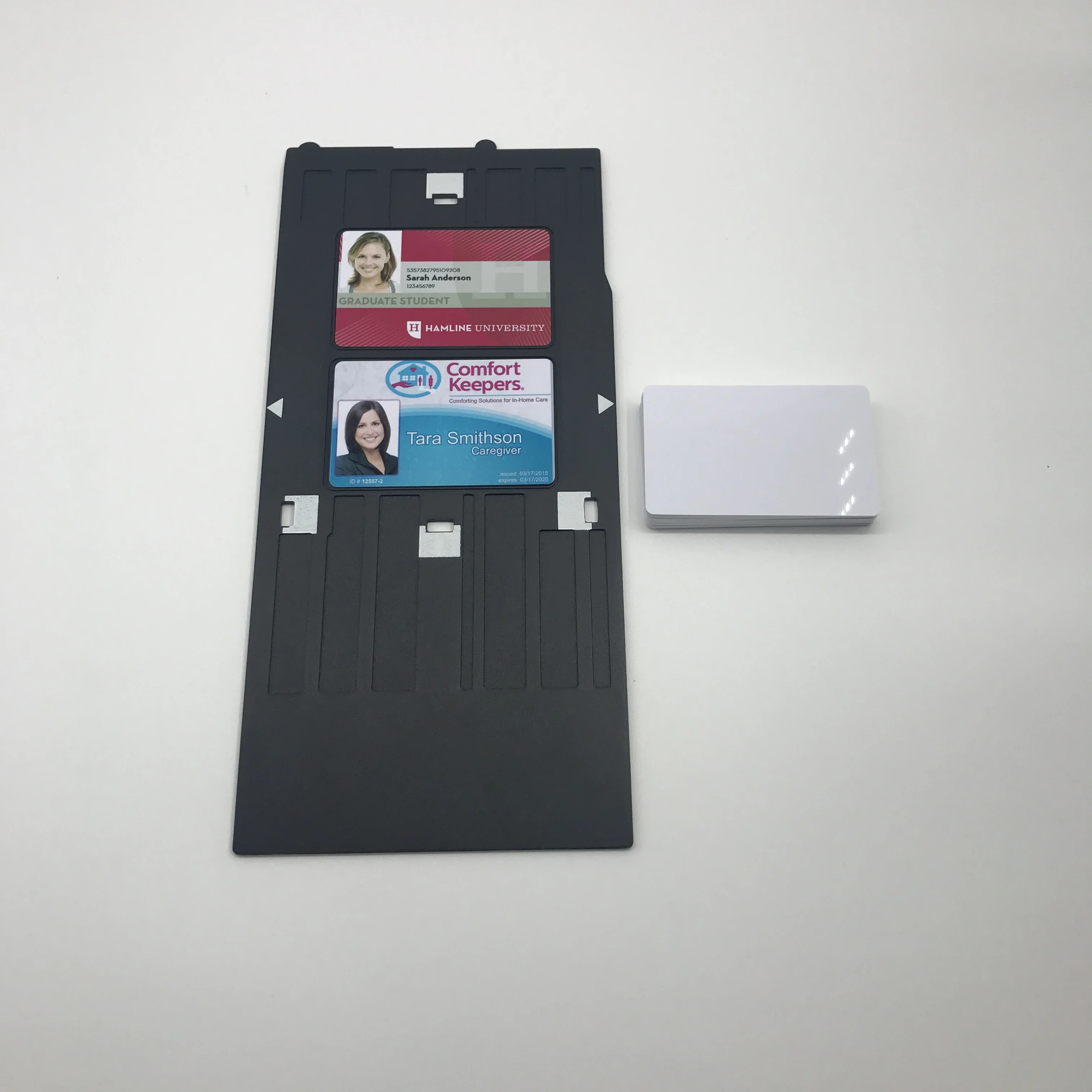 10 stücke Kostenloser Blank PVC Karte + ID Card Tray für Epson R210,R230,R300 Drucker 12 stücke