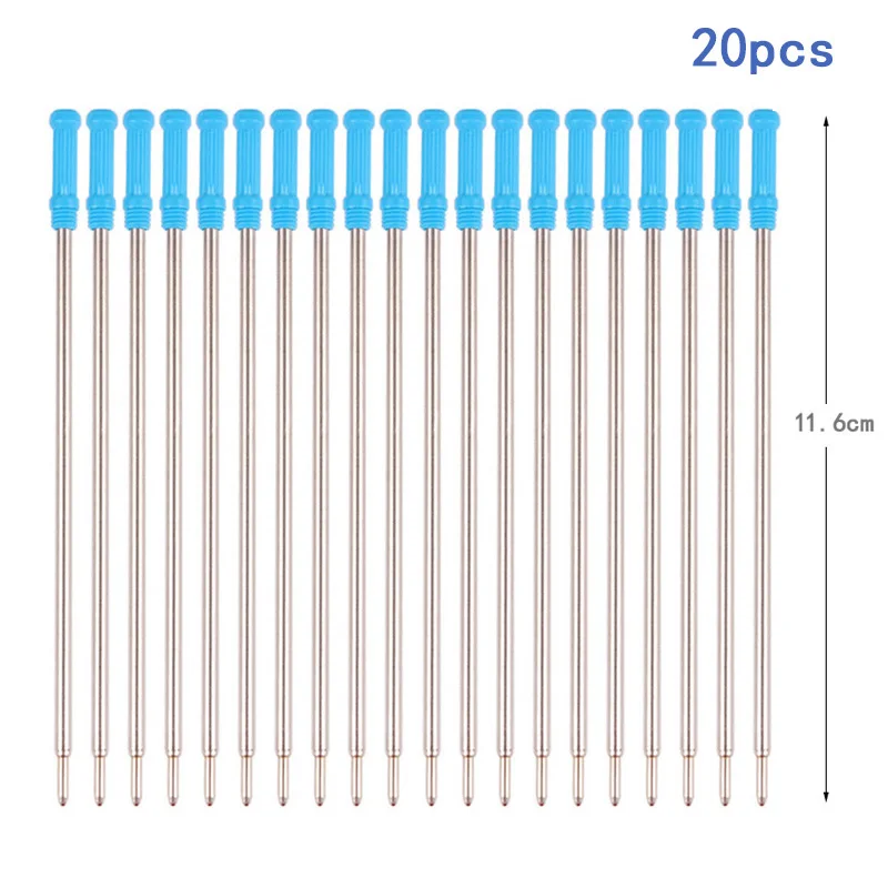 20 teil/los 11,6 cm Spezielle Metall Stift Minen für Kugelschreiber 1,0mm Kugelschreiber Minen Blau Schwarz Tinte Büro schule Kawaii Schreibwaren – Detail 9