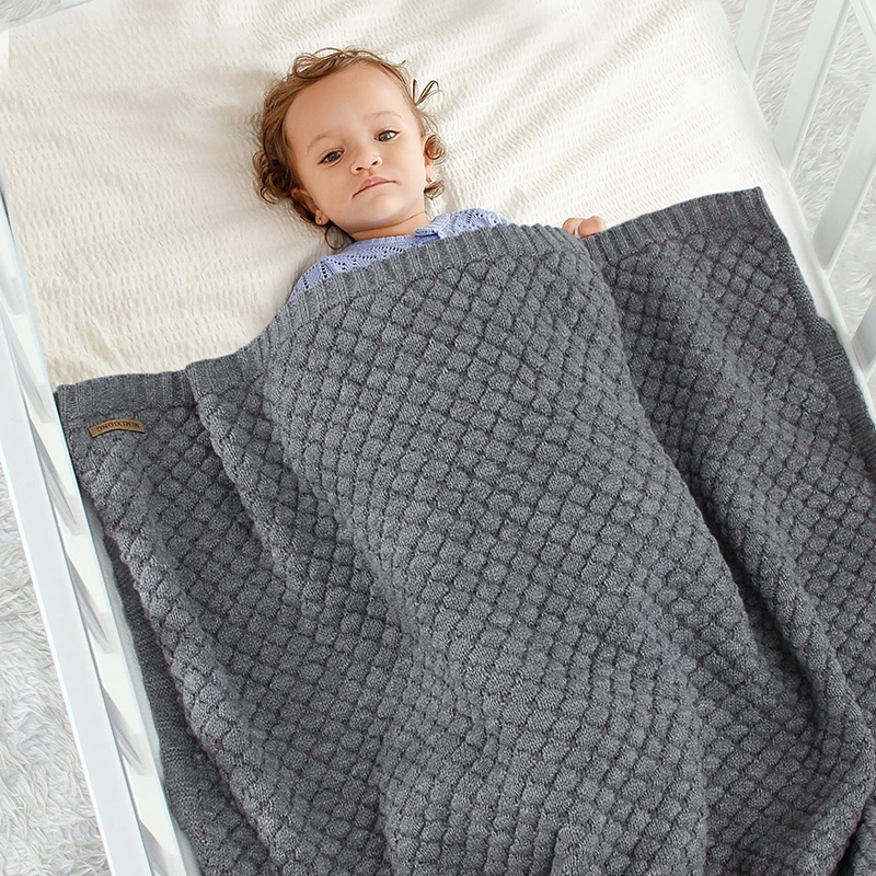 INS Nordic coperta lavorata a maglia Baby Swaddle pisolino per bambini trapunta per maglieria sottile copripiumino lenzuolo per bambini trapunta estiva per aria condizionata