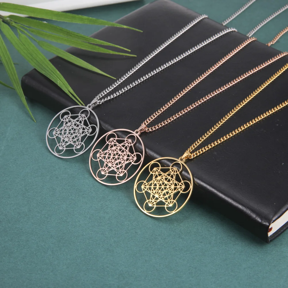 COOLTIME Angel Seal Erzengel Metatron Halsketten Damen Herren The Secrets of the Kabbalists Garden Solomon Edelstahlschmuck – Detail 11