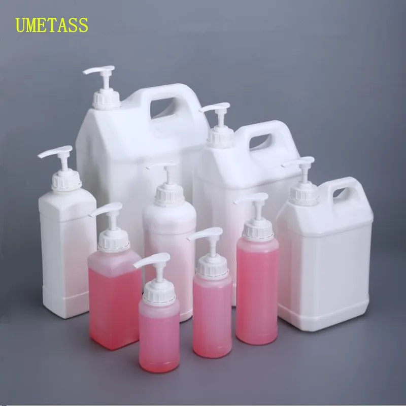 Empty plastic HDPE bottle with Pump dispenser hand washing liquid Lotion Container Leakproof Refillable bottle 1PCS