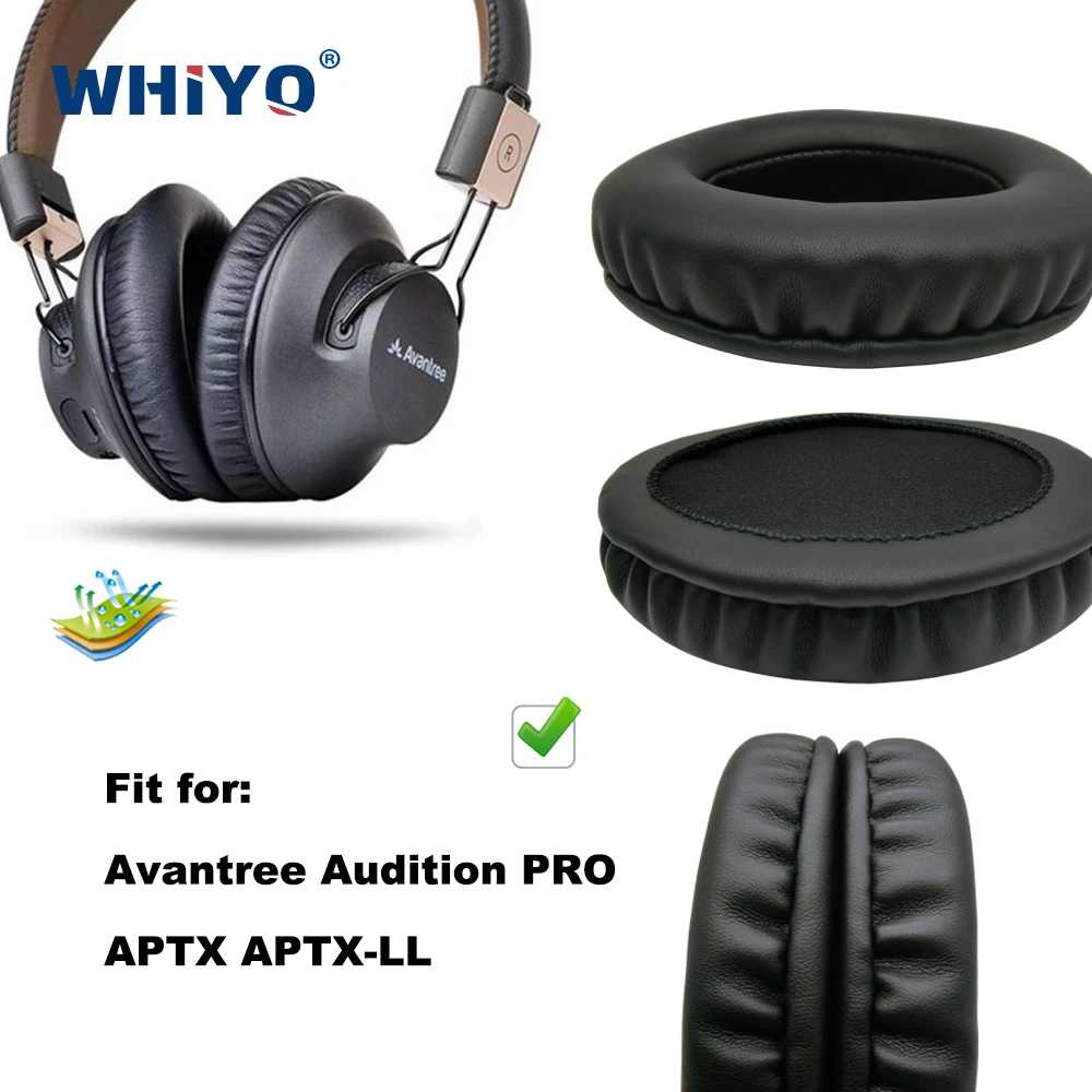 Replacement Ear Pads for Avantree Audition PRO APTX APTX-LL Headset Parts Leather Cushion Velvet Earmuff Earphone Sleeve Cover