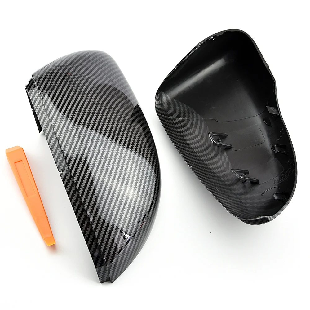 

Carbon Fiber Side Mirror Cover Cap for VW Golf 6 MK6 GTI 2009-2012 Rear View Rearview Mirror Housing Cover case Bright Black