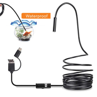 Endoscope Camera 7MM 3 in 1 USB IP67 Waterproof 6 LEDs Borescope Inspection For Windows For Macbook PC For Android 1m Type-C