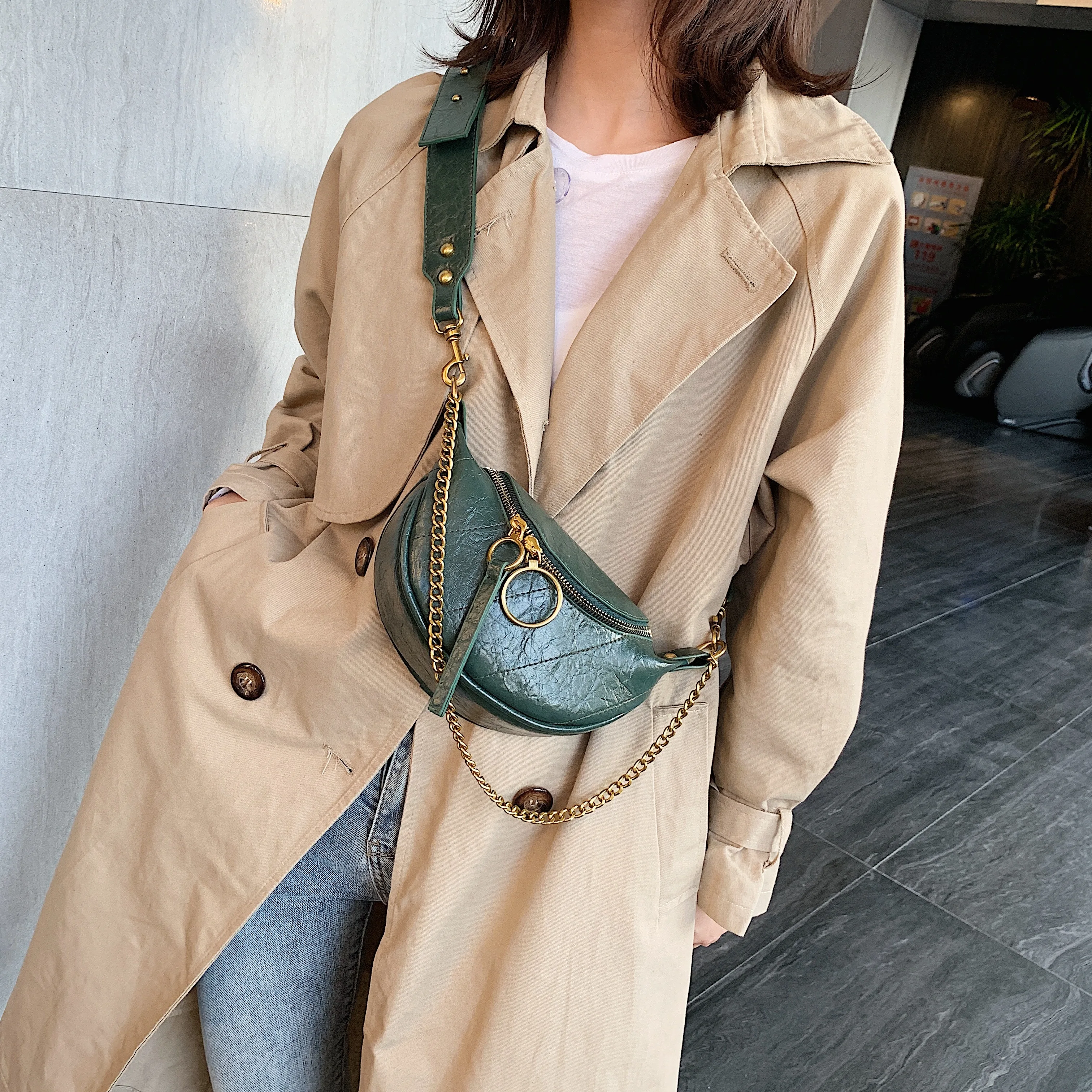 Fashion Quality PU Leather Crossbody Bags For Women Chain Small Shoulder Messenger Bag Lady Travel Handbags and Purses