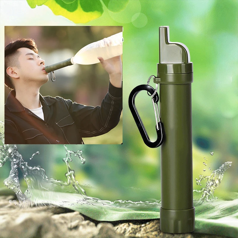 Portable Water Filter System, Outdoor Survival, Camping, Hiking, Emergency Elements, 1Pc