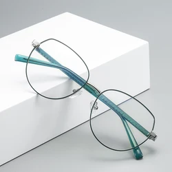 Fashion Oval Shape Alloy Full Rim Optical Glasses Frame for Female Women Eyewear Prescription Spectacles Anti-Glare Anti Scratch
