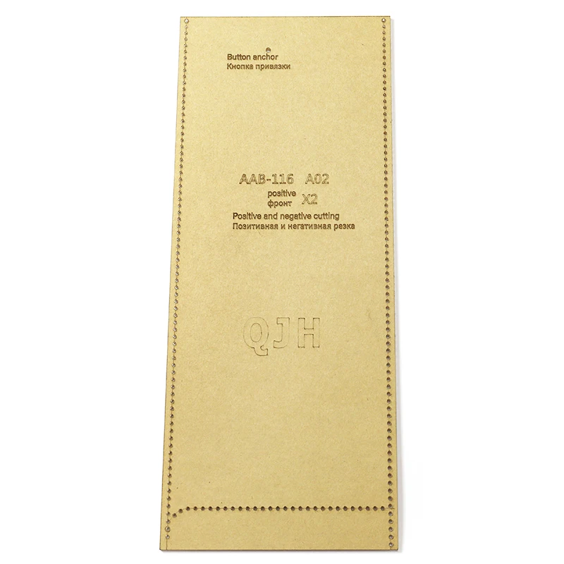 DIY Handmade Fashion Personality Men Document Envelope Packaging Kraft Paper and Acrylic Template Handmade Leather Craft Bag