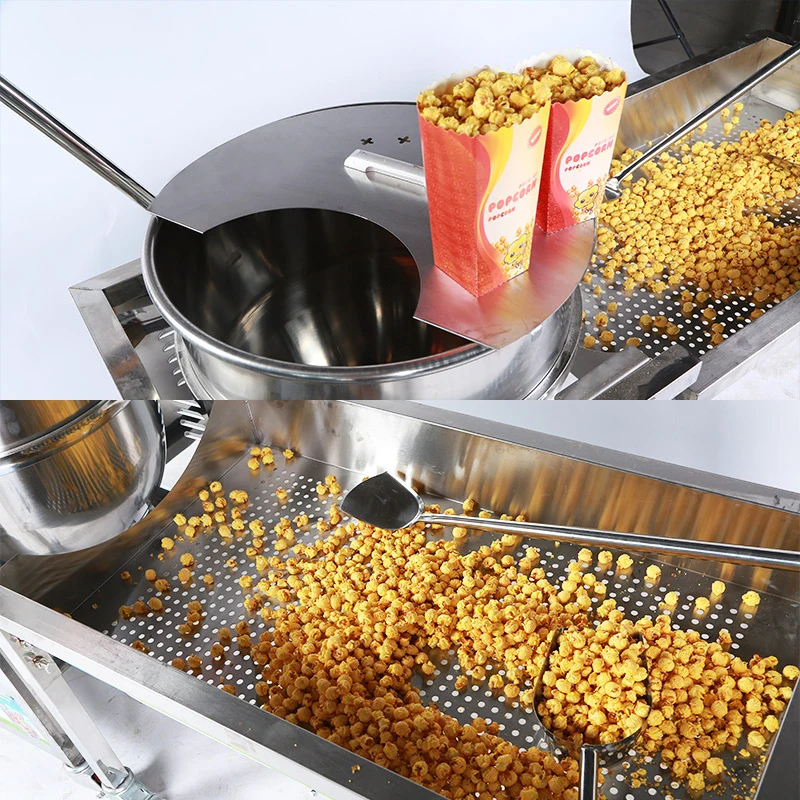 American spherical large popcorn machine pot Commercial automatic hand-cranked popcorn machine Spherical popcorn machine