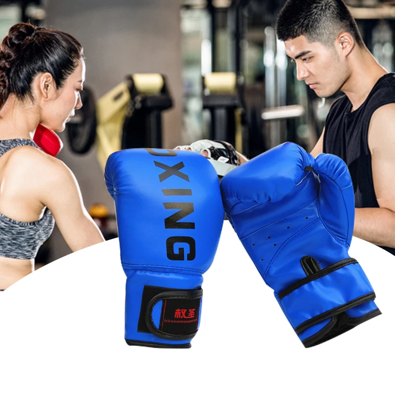 Kick Boxing Gloves Professional Flame Mesh Breathable PU Leather Flame Gloves Sanda Boxing Training Glove Adults Equipment