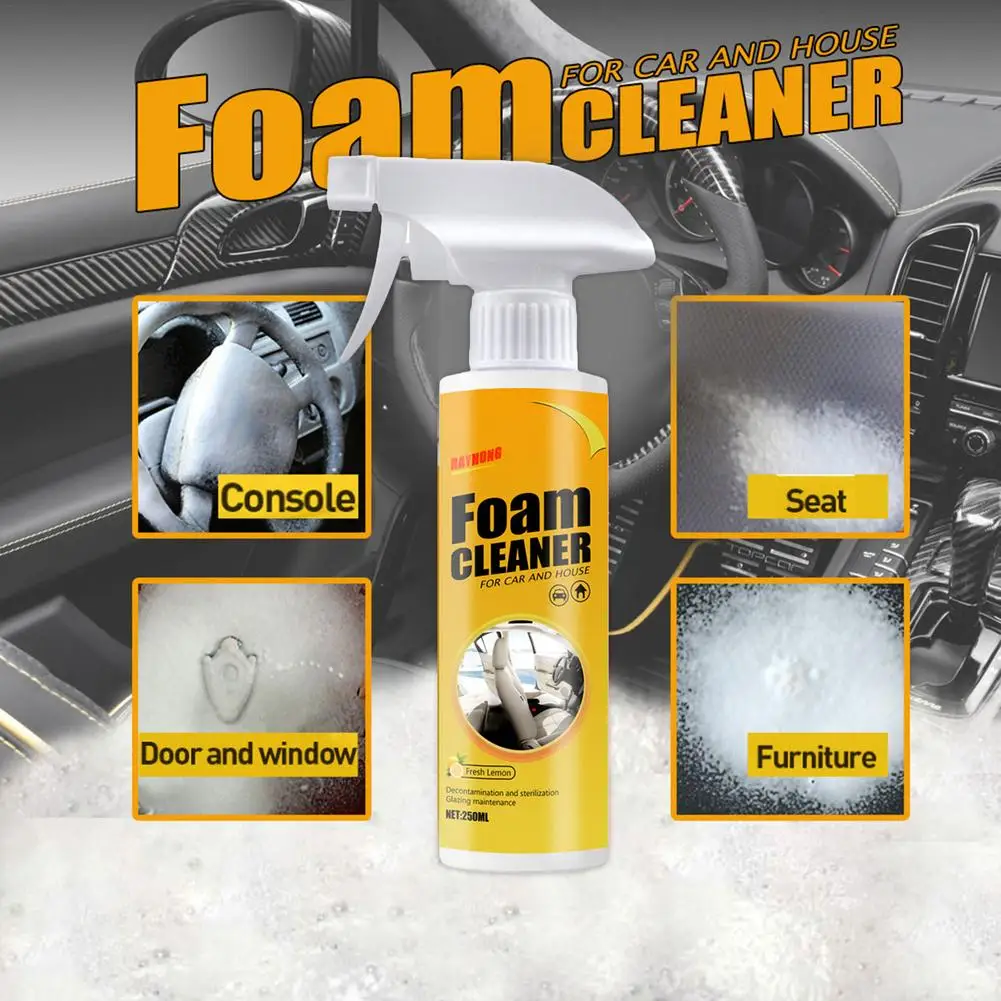 150/ 250ml Multi-purpose Foam Cleaner Anti-aging Cleaning Car Interior Leather Seat Spray Foam Cleaner Home Cleaning Foam Spray