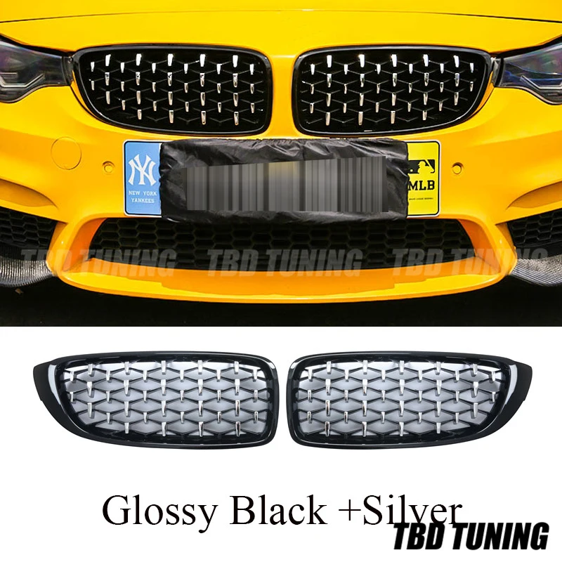 

Front Grille For BMW 4 Series F32 F33 F36 M4 F82 F83 M3 F80 2014 2015 2016 2017 2015 2019 428i 430i 435i Front Grille