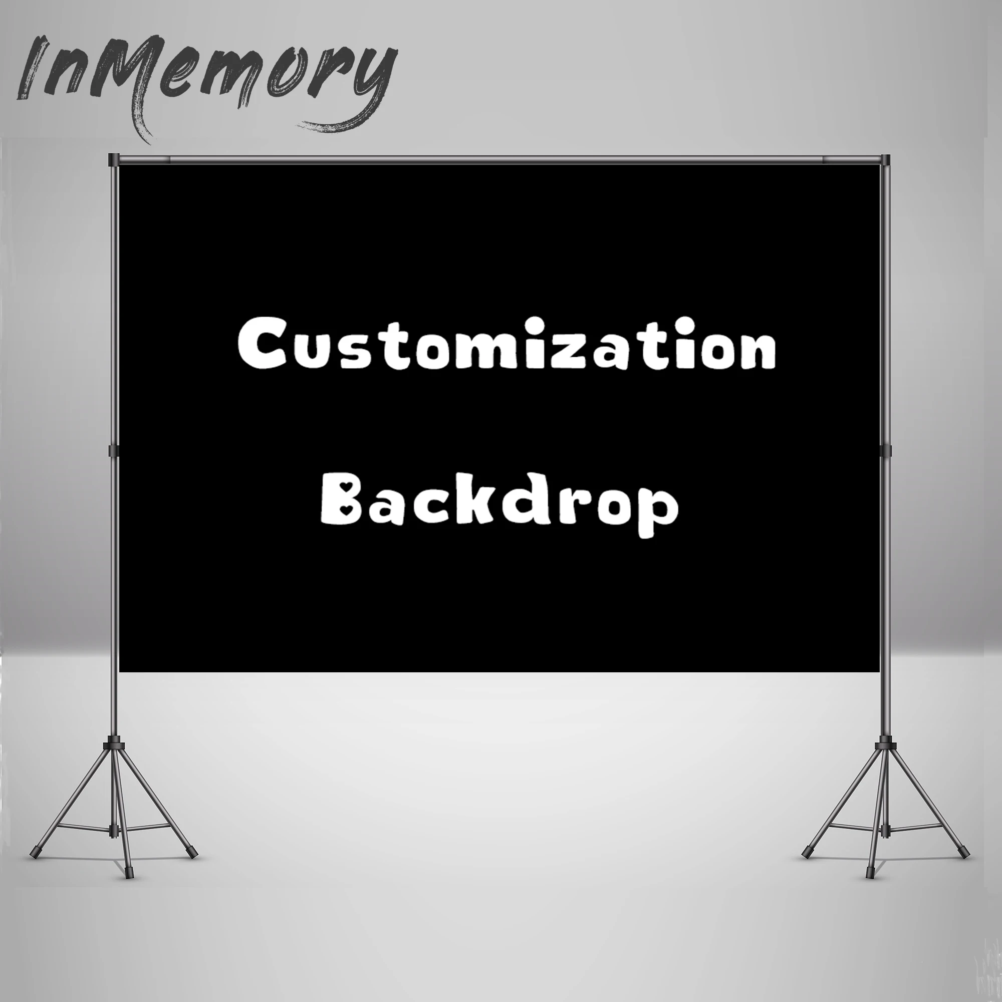 InMemory Custom Background Personalized Backdrop photophone Send us Picture/Link Or Print Your Own Artwork Directly