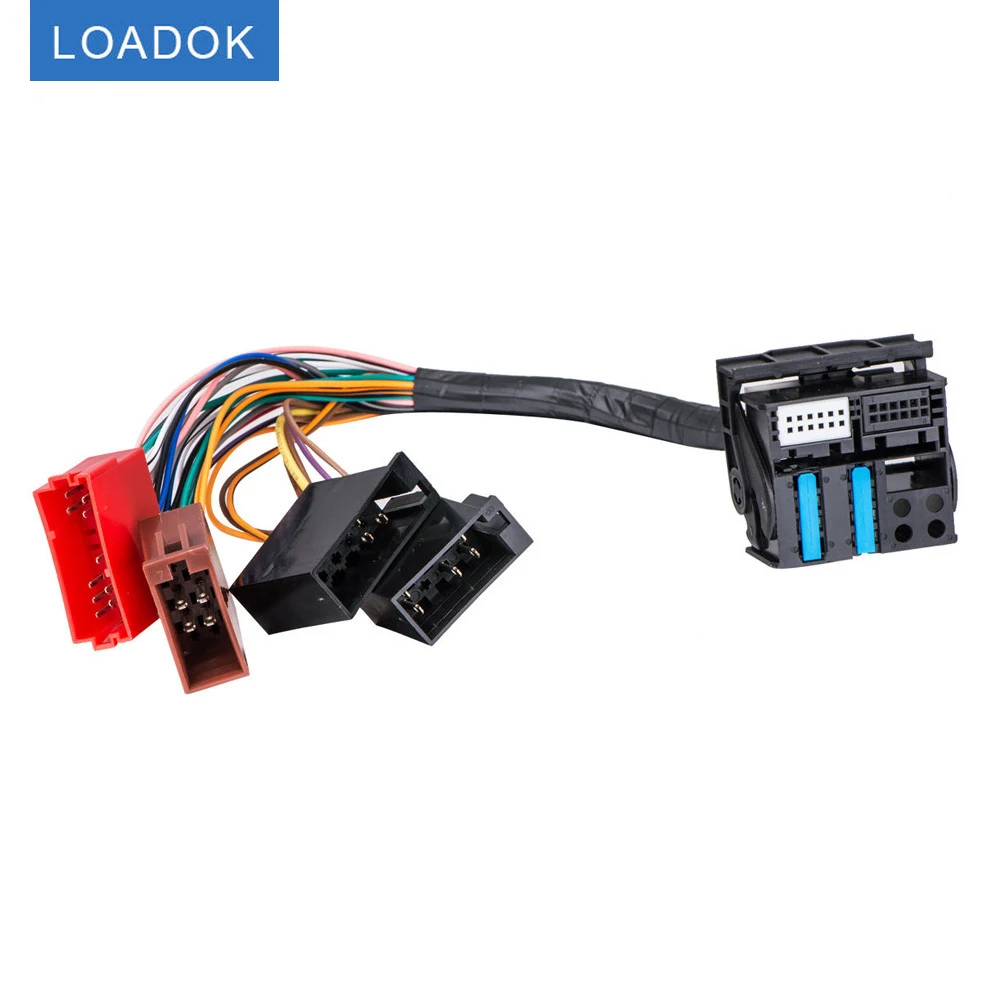 Car Stereo Radio ISO standard Wiring Harness Connector Adapter Plug Cable for Audi  A2 A3 A4 A5 A6 Q5 Q7 TT Navigation