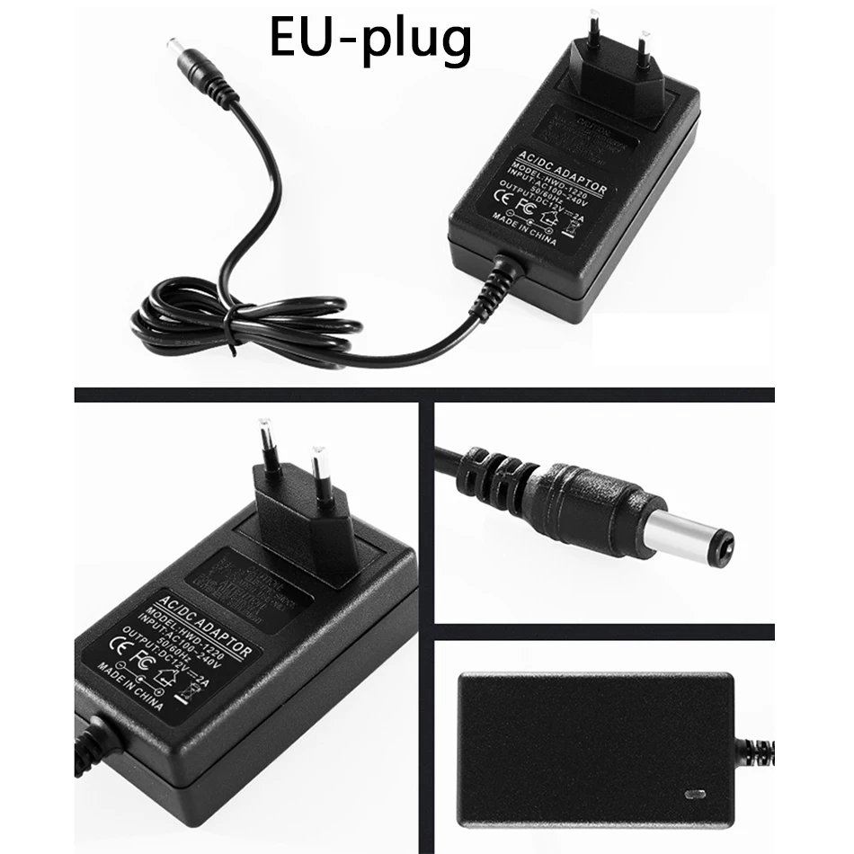 12V 2.5AAC 100V-240V Converter 50/60 Hz 2500mA DC Adapter Power Connector for 3D Printers Electronic Devices US/EU/UK/AU Plug