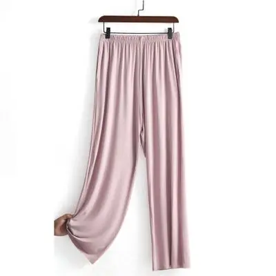 Pantalones de pijama de algodón para mujer, ropa de dormir de pierna ancha, cómoda y holgada, talla grande 2xl a 7xl, Otoño e Invierno