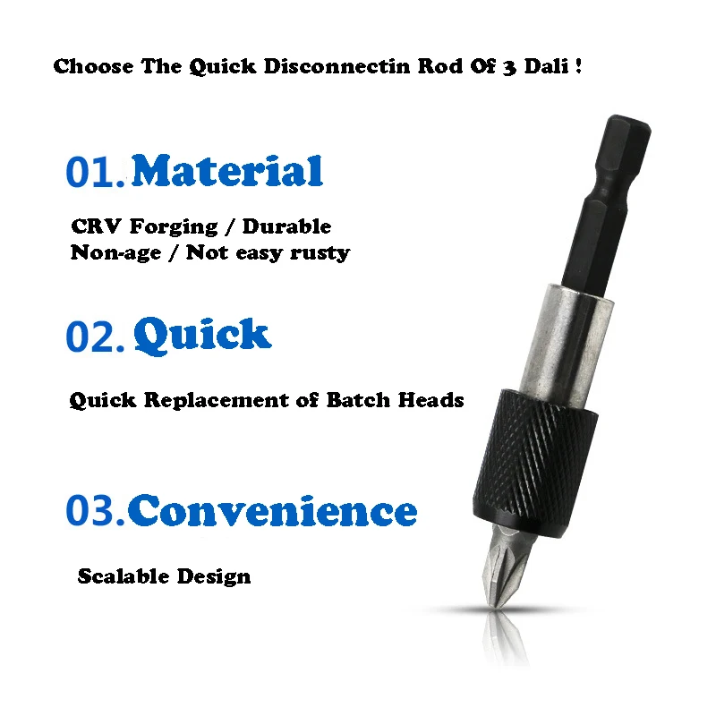 1pcs Quick Release Magnetic Bit Screwdriver Holder 1/4\