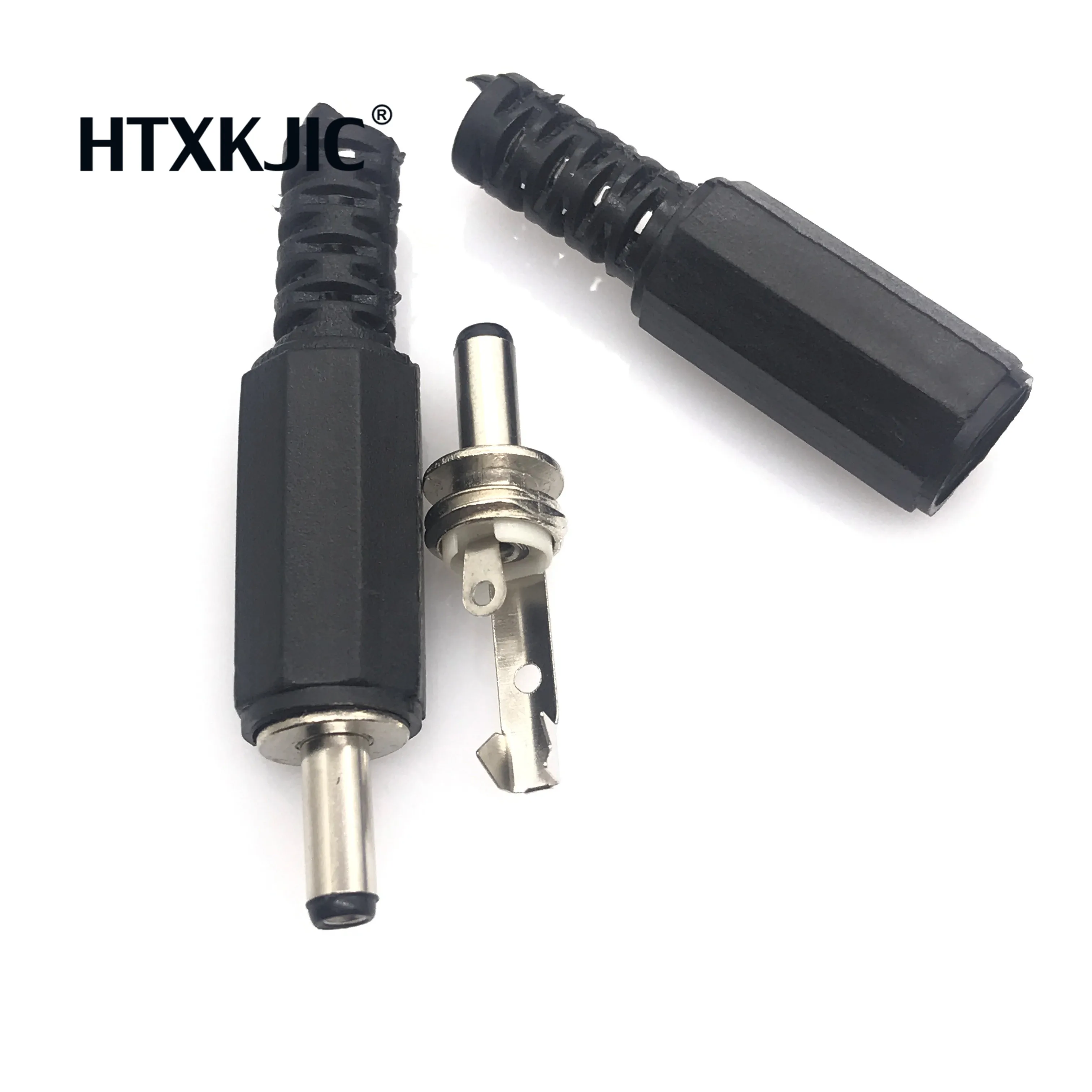 20 piezas-Adaptador de enchufe de alimentación DC macho, Conector de plástico, 1,35x3,5mm, 3,5x1,35mm