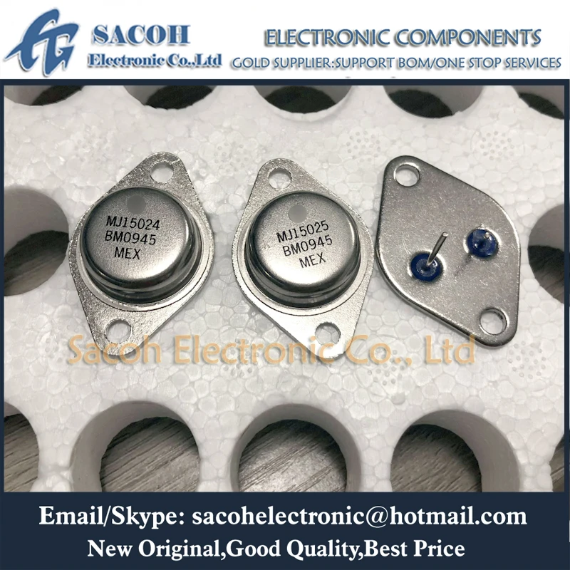 5Pairs MJ15024G or MJ15024 + MJ15025G or MJ15025 TO-3 16A 250V SILICON POWER TRANSISTOR