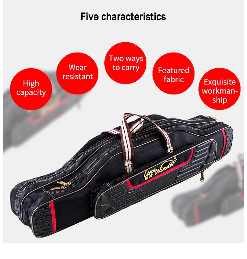 

80cm 90cm 120cm Waterproof fishing bag 2/3 Layers fish pole tools backpack Tackle gear Storage Large capacity Portable Foldable