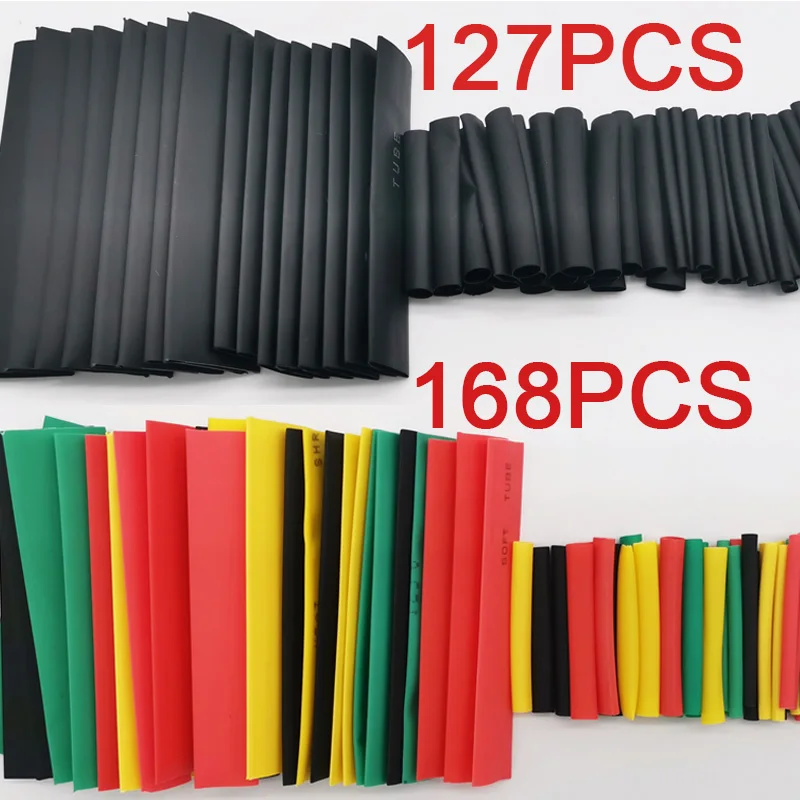 Heat Shrink Sleeve Tube Wire Electrical Insulated Connection USB Cable Wrap Waterproof Black Red Green Blue Yellow Shrinkage 2:1