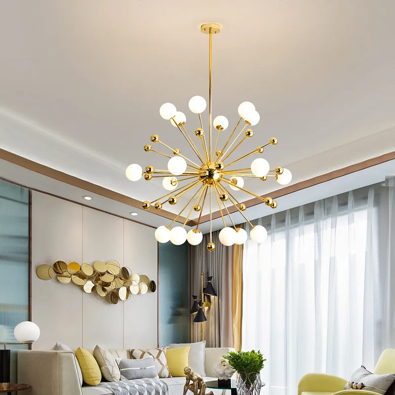 

Nordic lamp Gold Led pendant lights Glass Modern G4 Hanging Lamp Lustres Living Room refectory Hanging light Fixtures AC90-260V