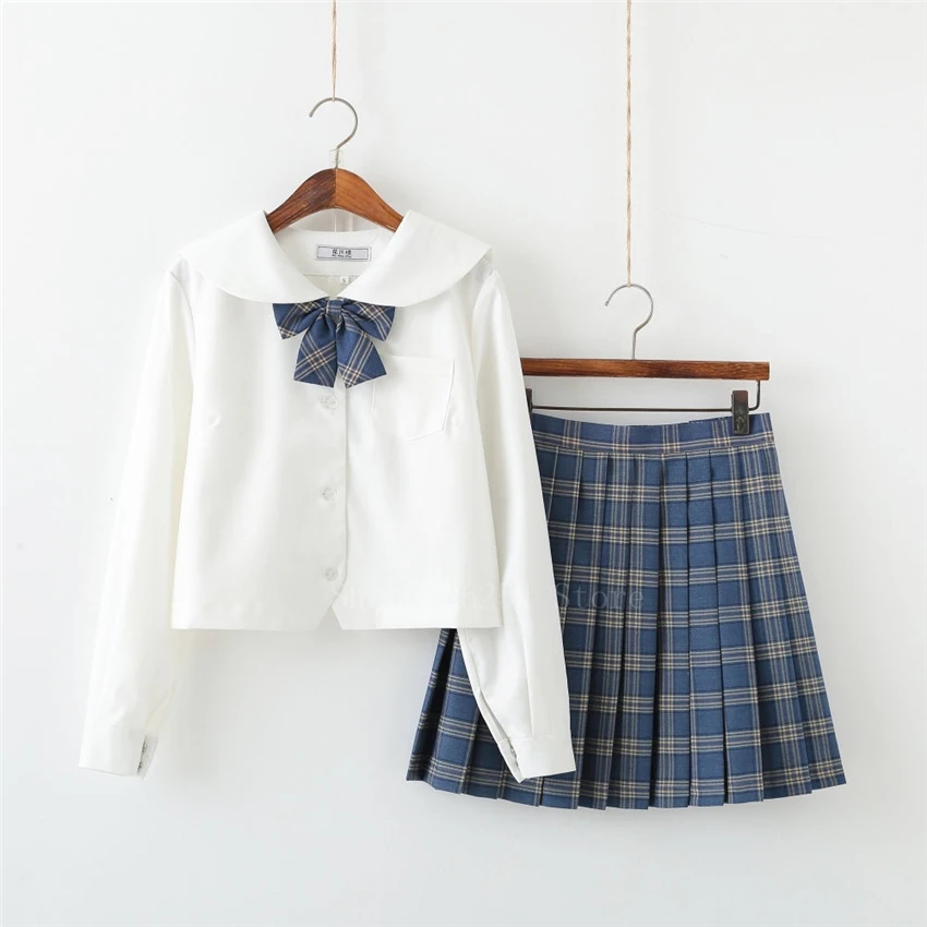 Uniforme da marinaio per ragazze uniforme scolastica per studenti stile giapponese Kawaii Jk Suit donna Anime costumi Cosplay gonna a pieghe superiore