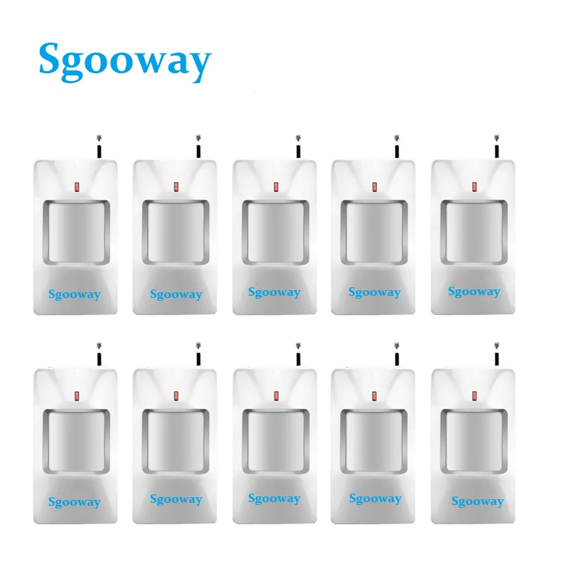 Sgooway 10 шт. CE met беспроводной детектор движения 433 МГц беспроводной датчик движения PIR для системы сигнализации