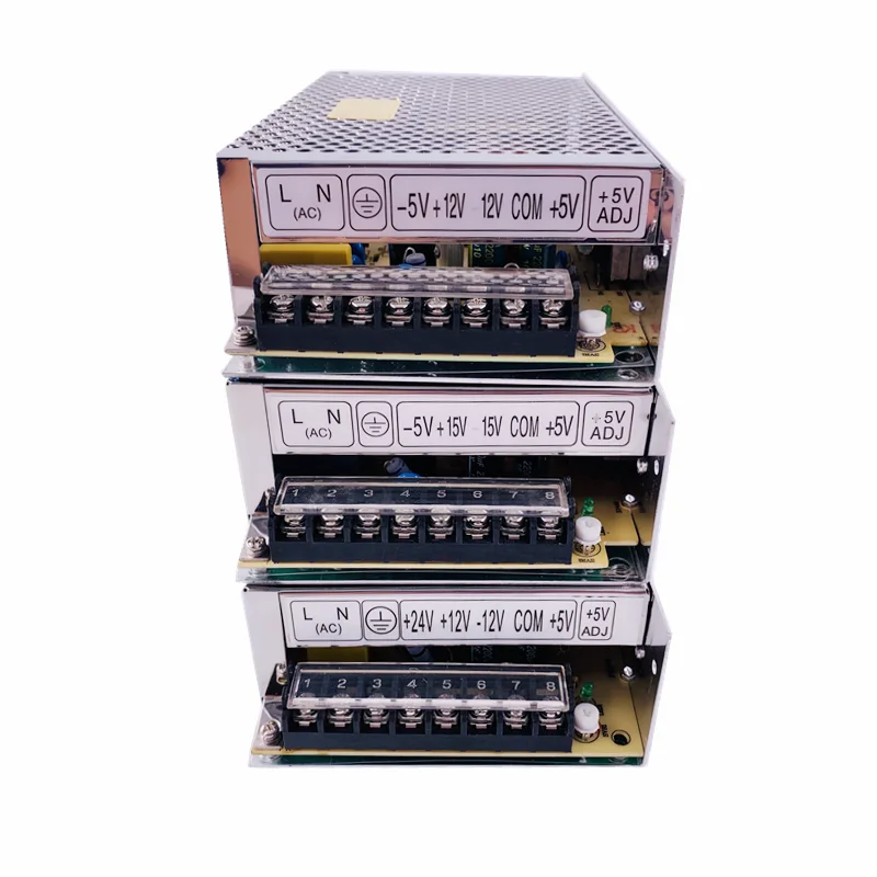 

Q-120W Quad output switching power supply -5v 12v 15v 24v 1A 2A 5A four group output Q-120A/B/C/D